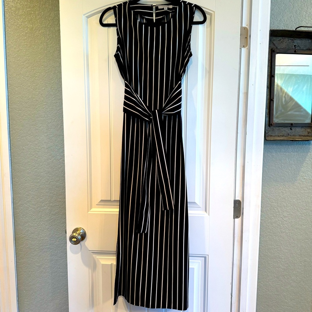 Favlux dress black and white stripe size small